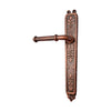 Brass Door Handle with Plate -  Antique Copper