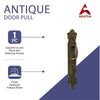 10.1" "Loire" Brass Door and Caninet Pull - Antique Brass