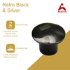 Retro Black & Silver Layer Kitchen Cabinet Knob