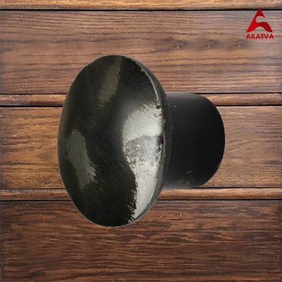 Retro Black & Silver Layer Kitchen Cabinet Knob - Black Antique Finish