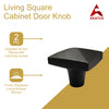 Living Square Cabinet Door Knob - Living Antique Bronze Finish